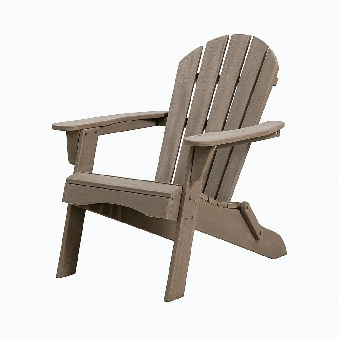 Adirondack Gartenstuhl 80 x 84 x 100 cm Kunststoff Taupe klappbar