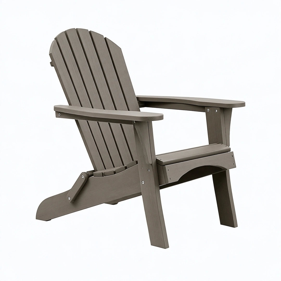 Adirondack Gartenstuhl 79 x 76 x 98 cm aus Kunststoff Taupe mit Armlehnen