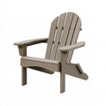 Adirondackstuhl 82 x 76 x 98 cm aus Kunststoff in Taupe mit hoher Rückenlehne