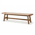 Sitzbank 180 x 40 x 45 cm aus Holz mit Kordelgeflecht in Natur Skandinavischer Stil