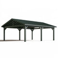 Carport 600 x 300 x 270 cm aus Stahl anthrazit mit Satteldach